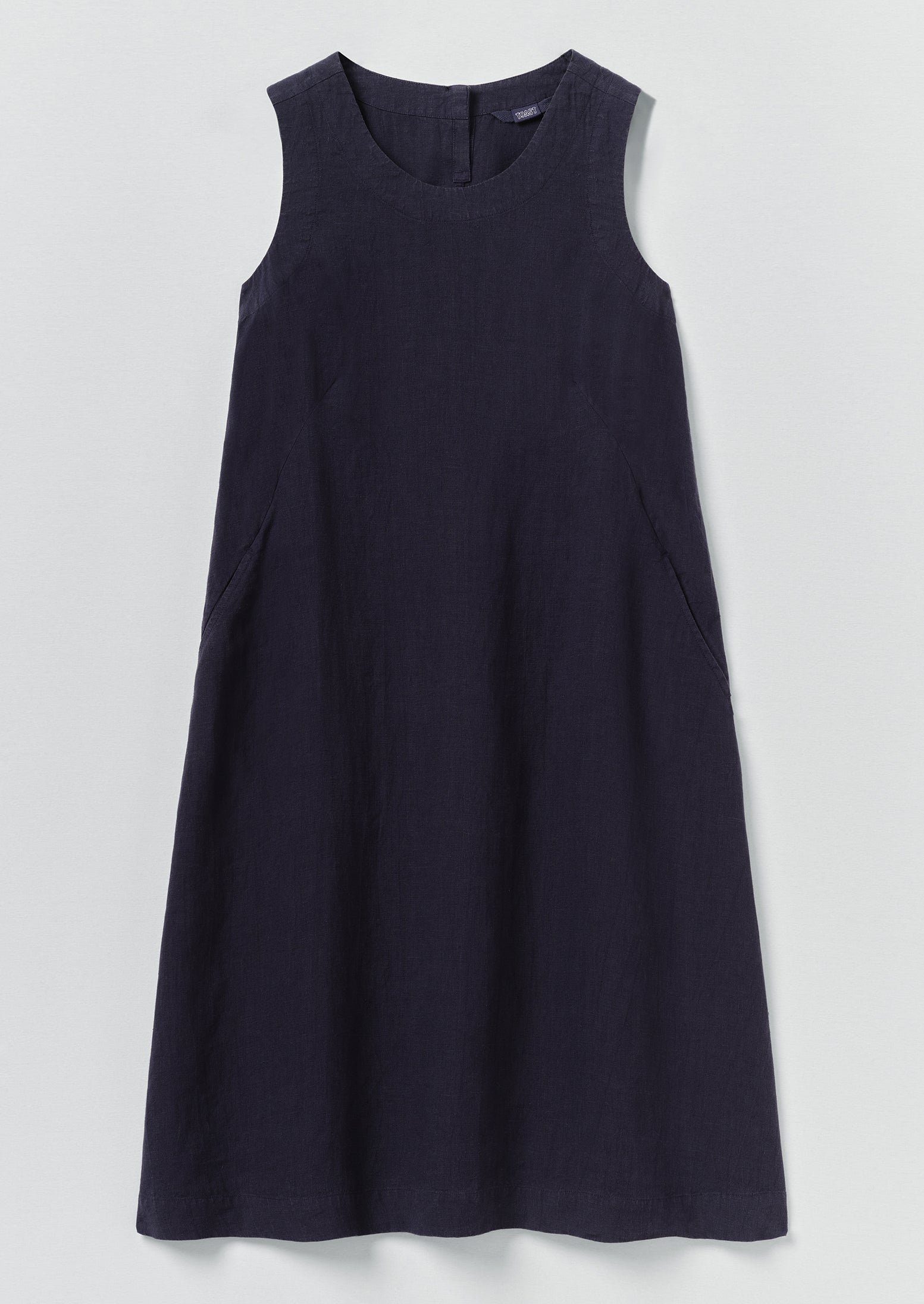 Garment Dyed Linen Shift Dress | Blueberry