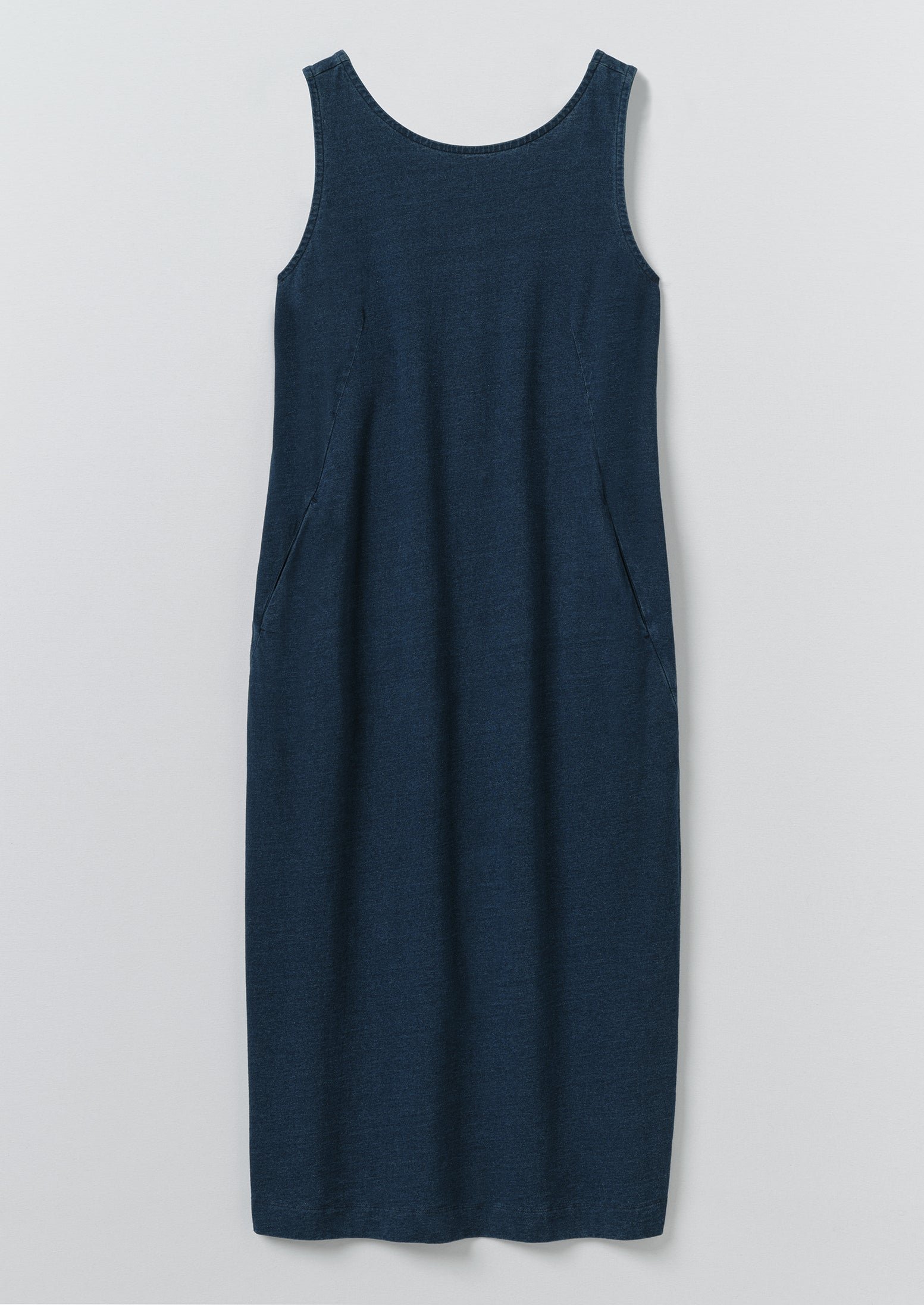 Lydia Jersey Shift Dress | Washed Indigo - Image 8
