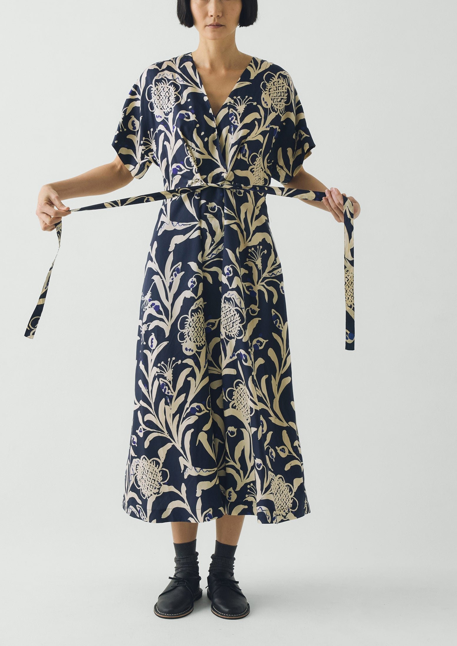 Crockery Print Dress | Smalt - Image 3