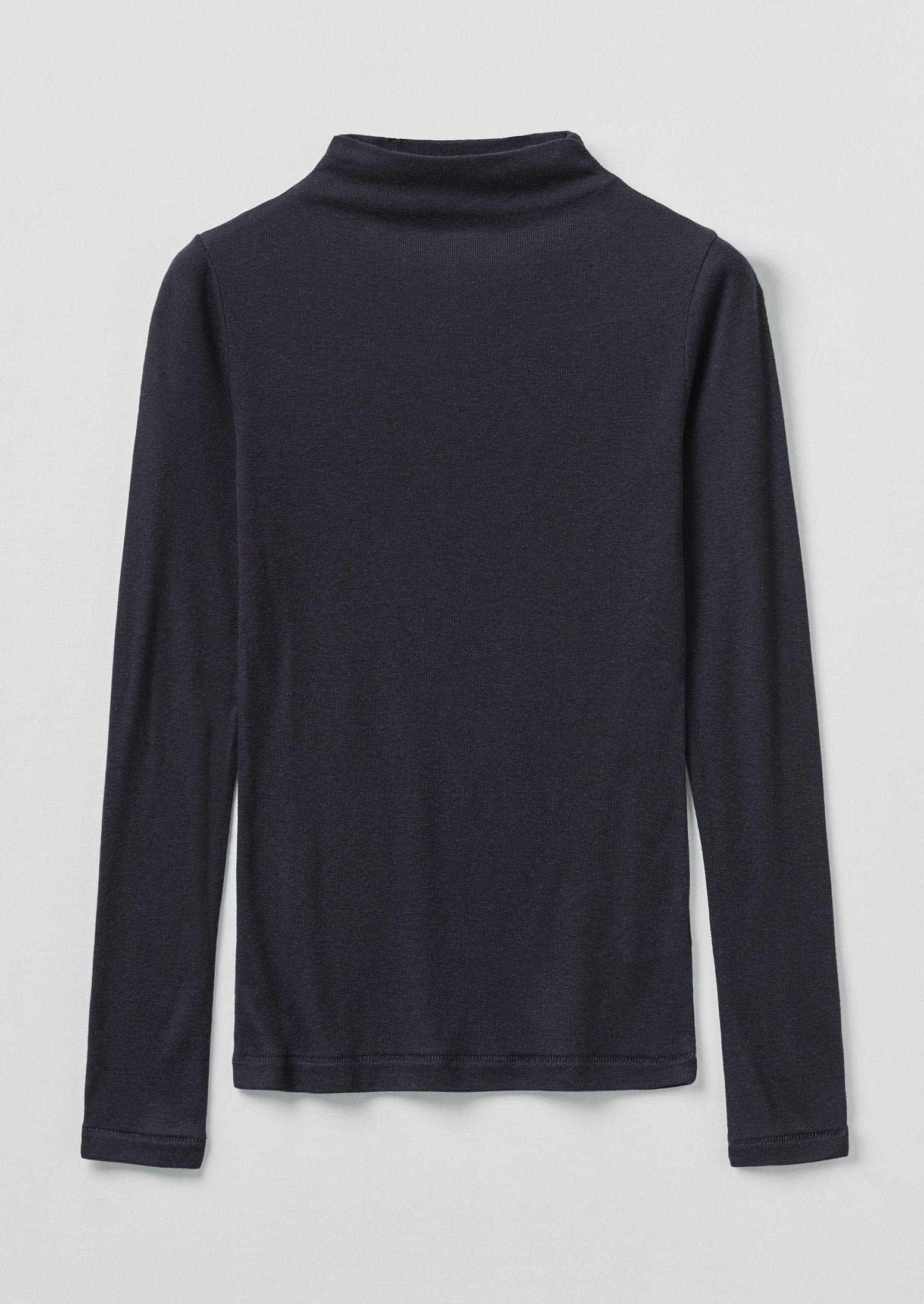 Aster High Neck Wool Lyocell Tee | Ink - Image 6