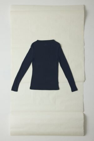 Aster High Neck Wool Lyocell Tee | Ink
