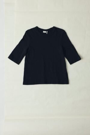 Cleo Garment Dyed Cotton Tee | Carbon Black