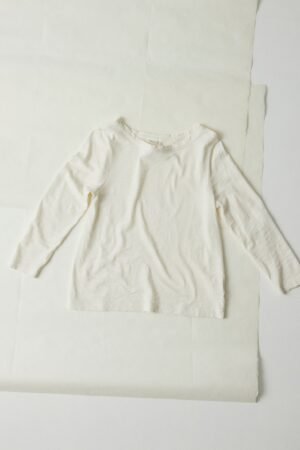 Lia Cotton Boat Neck Tee | Chalk