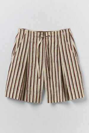 Block Print Sorbet Stripe Shorts | Pastel Lemon
