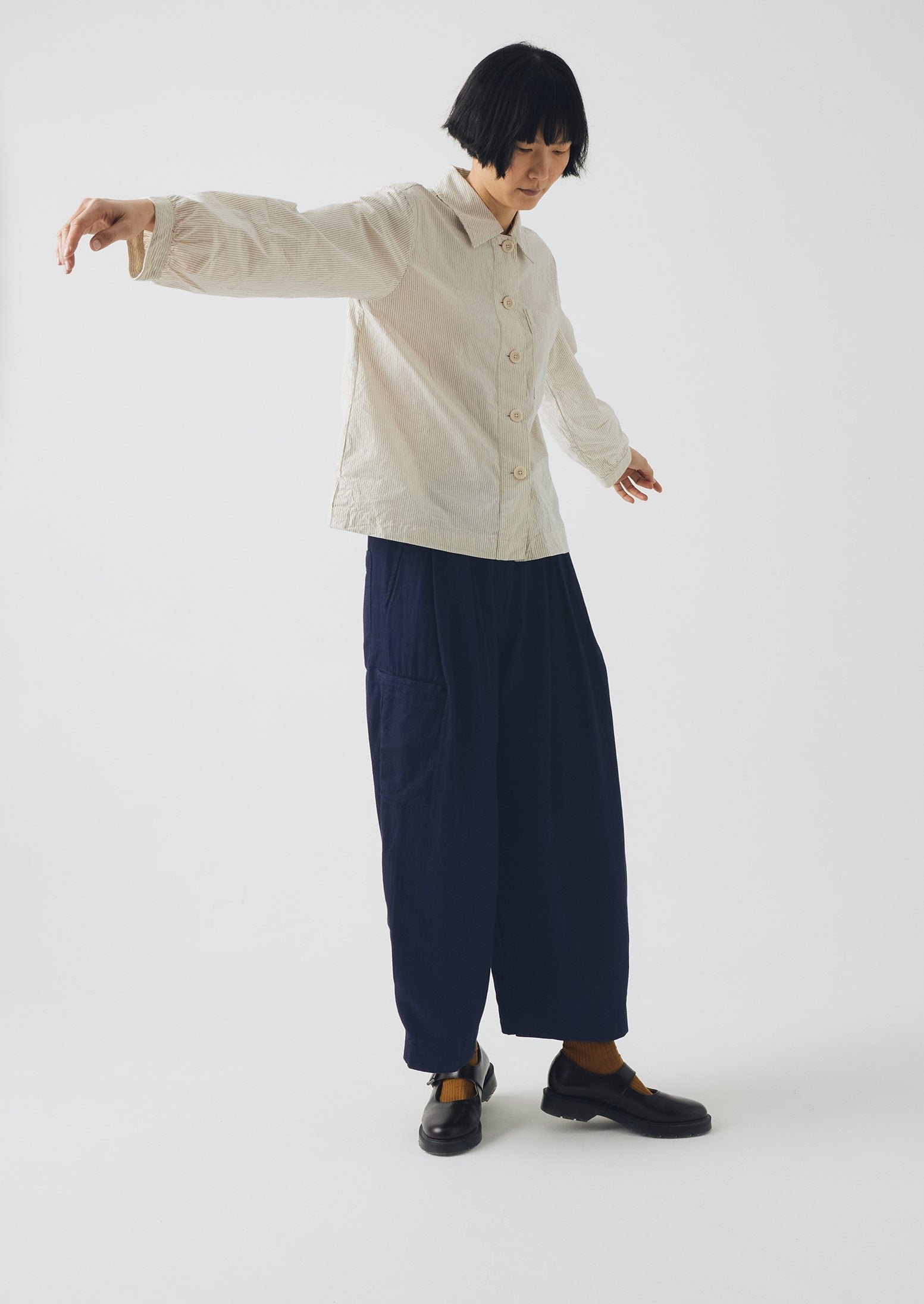 Baya Patch Pocket Stripe Cotton Shirt | Sunwashed Blue - Image 5