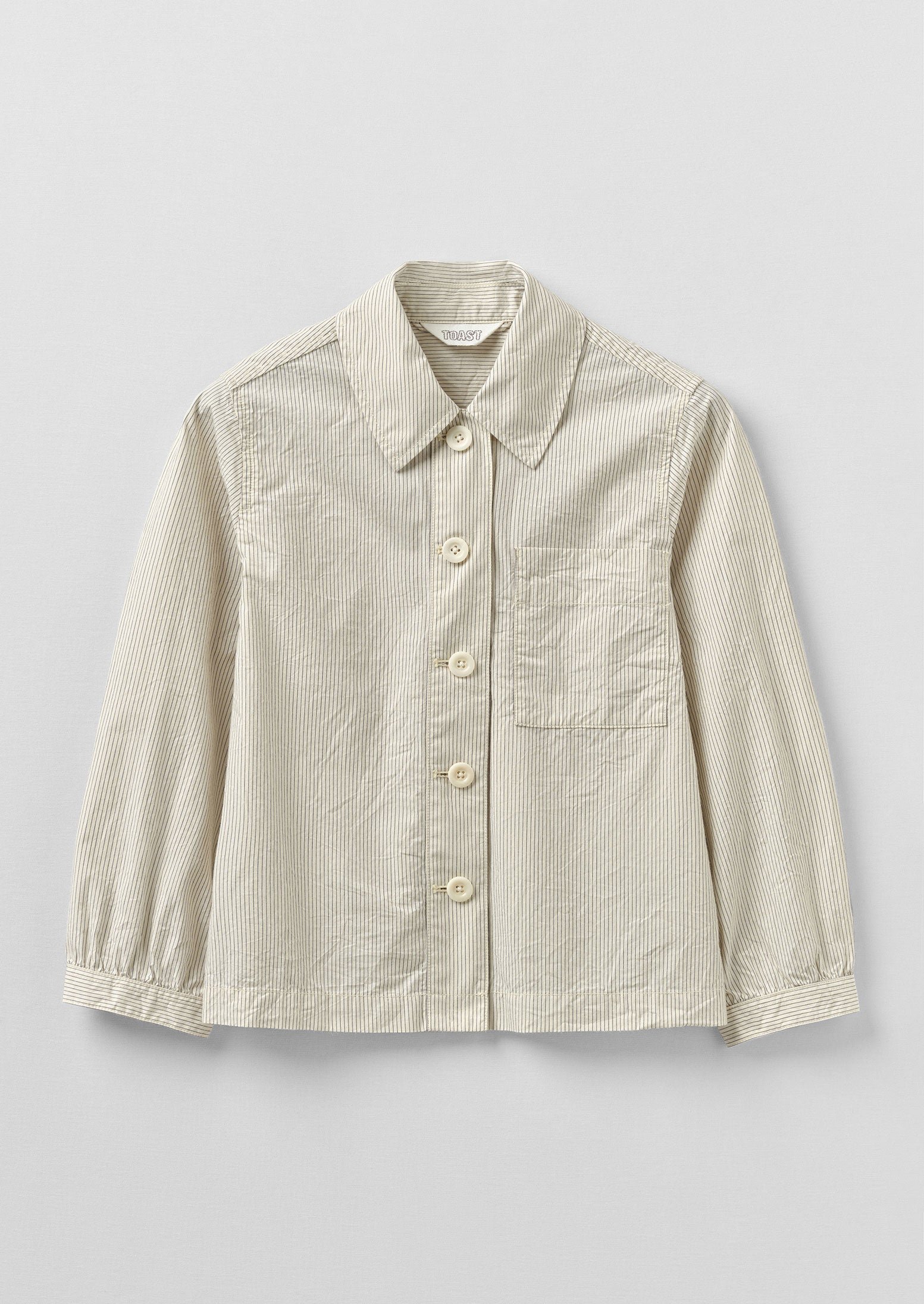 Baya Patch Pocket Stripe Cotton Shirt | Sunwashed Blue - Image 8